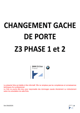 BMW Z3 Phase 1 et 2 Manuel utilisateur