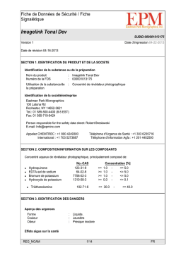 Imagelink Tonal Dev Fiche de Sécurité + IA