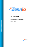 Zennio ACTinBOX CLASSIC KNX Manuel utilisateur