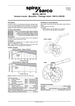 Spirax Sarco M21 vannes à boule | AI Chat & PDF