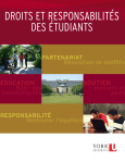 Code des droits &eacute;tudiants York | AI Chat &amp; PDF