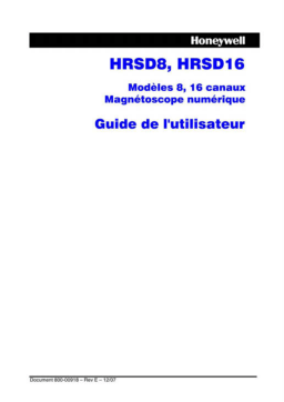 HRSD8, HRSD16 Guide de l'utilisateur | AI Chat PDF