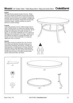 Mosaic 33” Table Basse: Chat IA et PDF