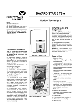 Chaffoteaux & Maury BAYARD STAR 5 TS e 1F Manuel utilisateur