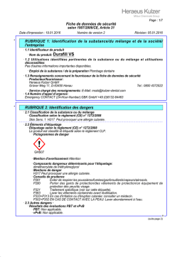 Durafill VS : Fiche de Sécurité avec IA Chat & PDF