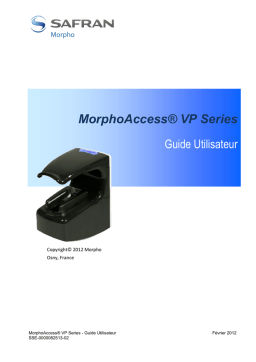 MorphoAccess® VP : Guide Utilisateur + Chat IA