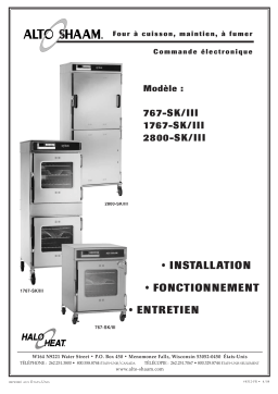 Alto-Shaam SK/III 2800-SK Manuel utilisateur