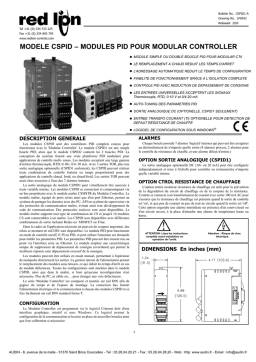 RED LION CONTROLS CSPID 1 Manuel utilisateur