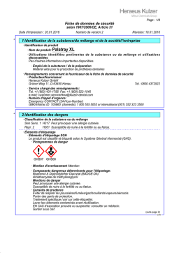 Heraeus Kulzer XL Manuel utilisateur