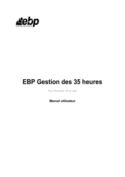 EBP Gestion des 35 heures Manuel utilisateur