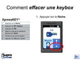 XpressKEY: Comment effacer une keybox | AI Chat & PDF