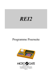 Microgate REI2 Poursuite: Manuel d'utilisation IA + PDF