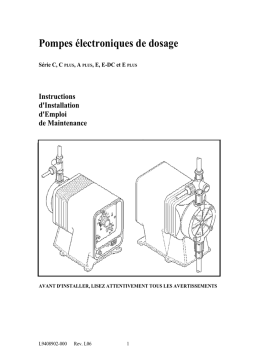 Pulsafeeder E PLUS Manuel utilisateur