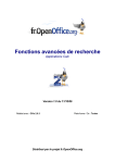 OpenOffice Fonctions de recherche Manuel utilisateur