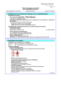 Heraeus Kulzer -PALA/ Signum Manuel utilisateur