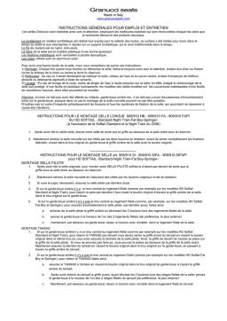 Granucci: Instructions selles 909/910 + IA et PDF
