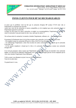 HP 363 Cartouches d'encre : Aide IA et PDF