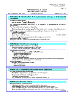 Palavit G : Fiche de Sécurité | AI Chat & PDF