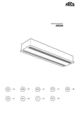 Frico AR200 A Installation manuel