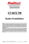 ProStart CT-5472 TW Guide d'installation