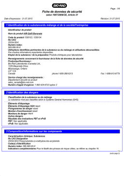 Affi-Gel® Boronate Fiche de Sécurité + Chat IA