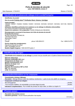 Bio-Rad Profinity eXact™ Purification Resin, Columns, Cartridges Manuel utilisateur