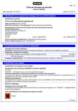 Bio-Lyte 6/8 Ampholyte, 40% : Fiche de Sécurité + IA