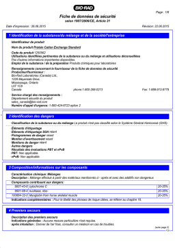 Bio-Rad Échange de cations protéine standard Manuel utilisateur