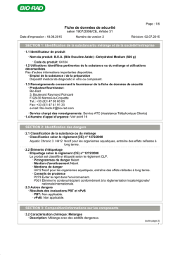 Bio-Rad B.E.A. (Bile Esculine Azide) Manuel utilisateur