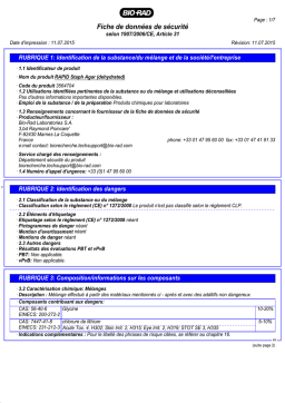 Bio-Rad (dehydrated) Manuel utilisateur