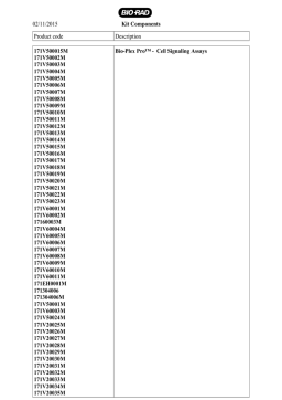 Bio-Rad Bio-Plex Pro Cell Signaling Assays : Chat IA & Téléchargement PDF