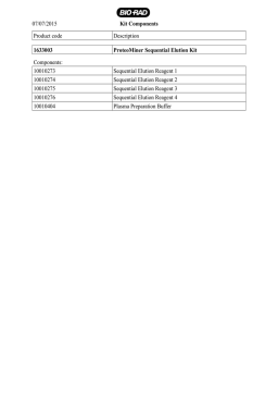 Bio-Rad Plasma Preparation Buffer Manuel utilisateur