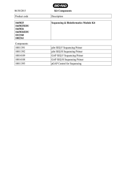 Bio-Rad GAP SEQ R Manuel utilisateur