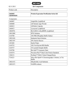 Bio-Rad Kit Expression Protéines+ IA & PDF