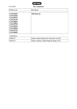 Bio-Rad Kit Composants : IA Chat & PDF