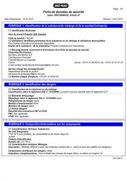 Bio-Rad ProteOn SDS Solution Manuel utilisateur