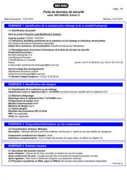 Bio-Rad ProteoOn Lipid Modification Solution Manuel utilisateur