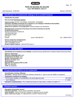 Bio-Rad Gel de Séchage Solution: Chat IA & PDF