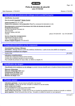 Bio-Rad Liquichek™ Opiate Control Manuel utilisateur