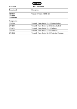 Variant II Turbo HbA1c Kit: Chat IA & PDF