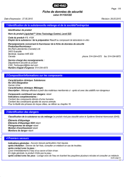 Liquichek Level S2S: Fiche de Sécurité + IA Chat