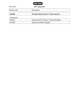 Bio-Rad Strep Tactin-HRP Conjugate Manuel utilisateur