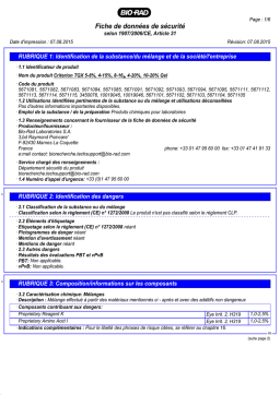 Criterion TGX Gels : Fiche de Sécurité + IA