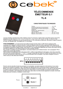 CEBEK TL 6 Manuel utilisateur