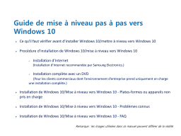 Guide Mise à Niveau Windows 10 Samsung + IA Chat