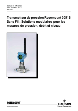 Rosemount Rosemount 3051S Sans Fil Manuel utilisateur