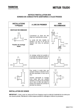 Sondes de conductivité : Notice d'installation + IA