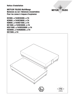 Mettler Toledo KG 3000..x-T4 Guide d'installation