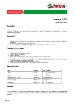 Castrol Variocut G 399: Chat IA & T&eacute;l&eacute;chargement PDF