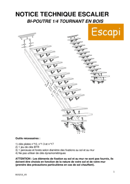 Escalier Bi-poutre 1/4 tournant : Notice technique + AI Chat & PDF Download